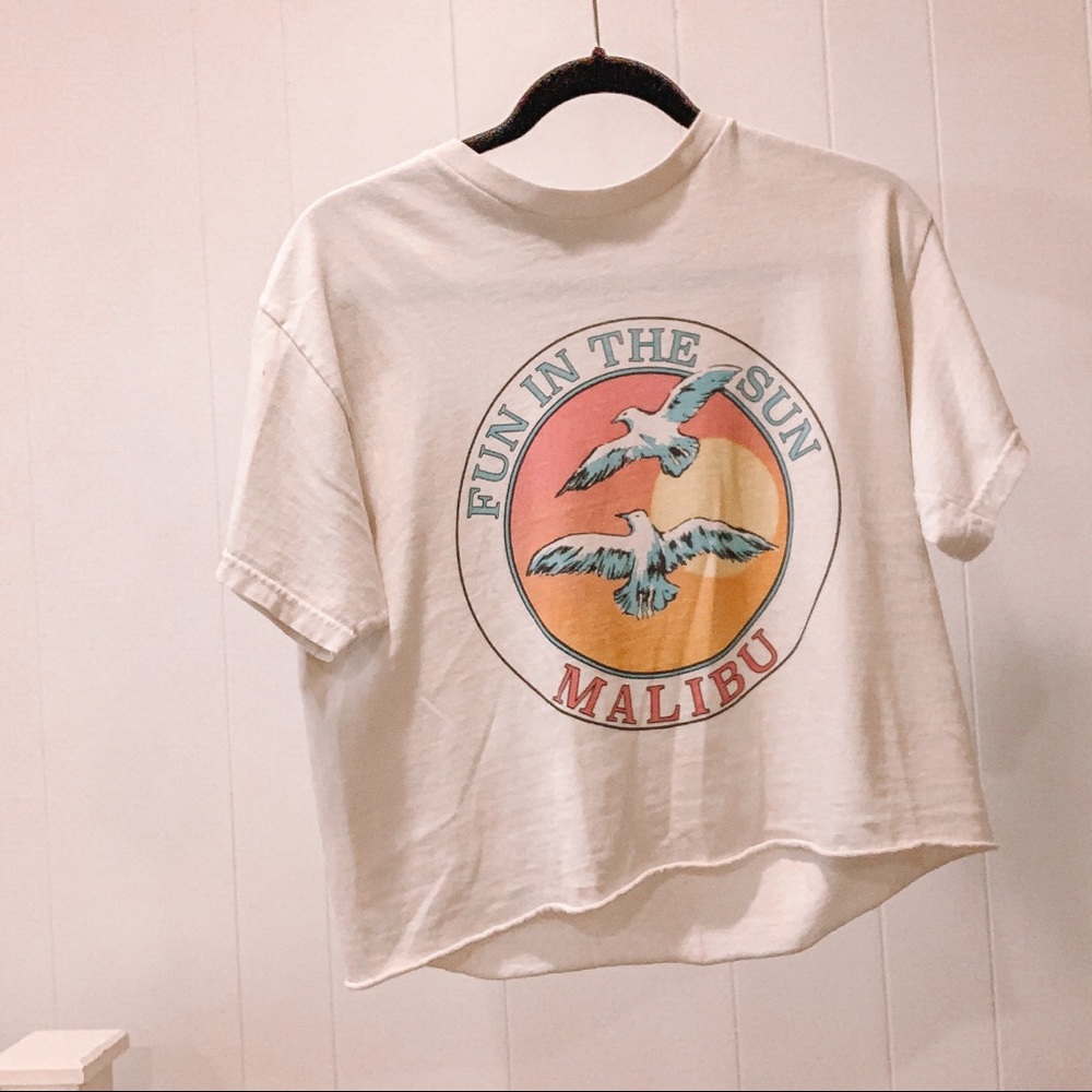 BRANDY MELVILLE cropped graphic tee